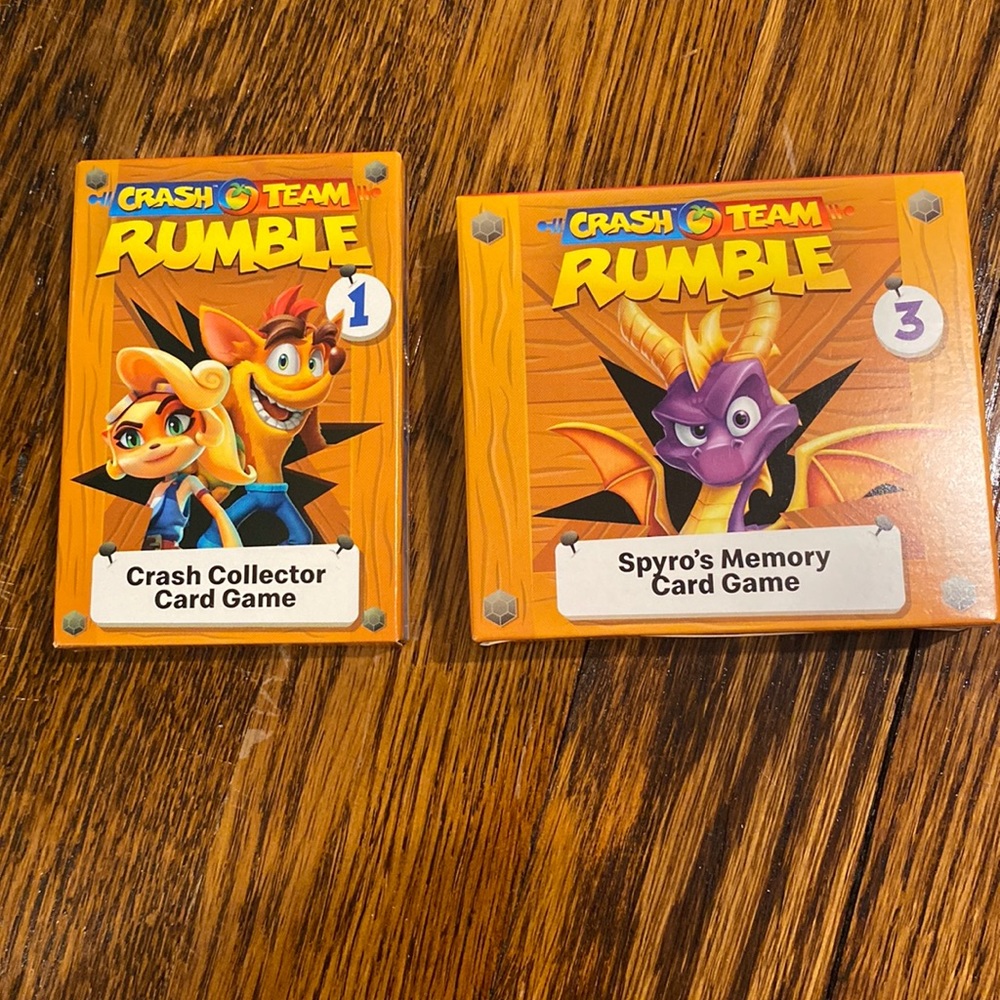 2023 McDonald’s Crash Bandicoot Happy Meal Card Game Toys - NEW!!  kids boys toy